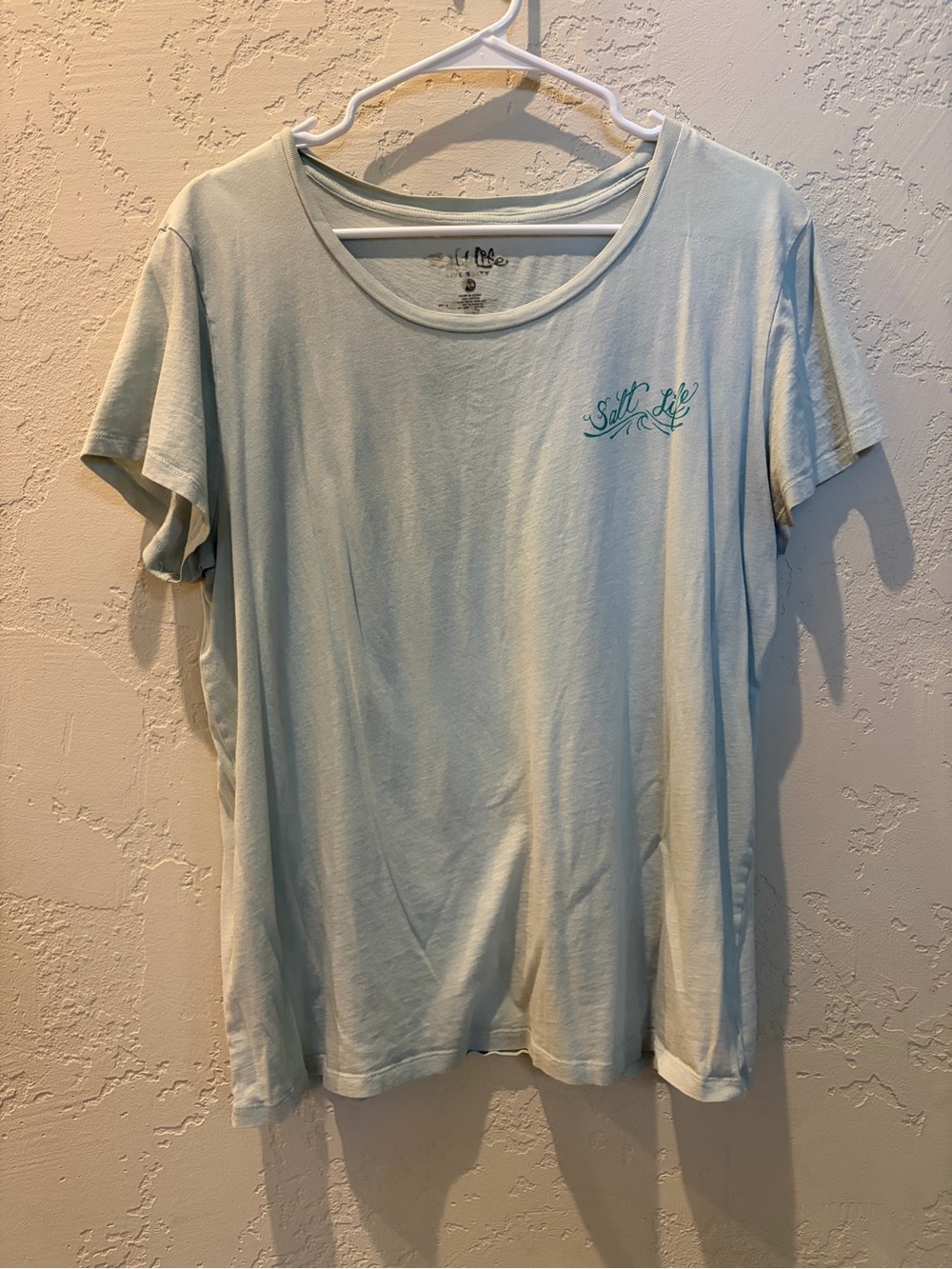 Salt Life Women's Light Blue Short Sleeve Tee with Teal Logo